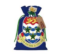M Linen - Bolsas de regalo de Navidad, diseño de bandera de las Islas Caimán, bolsas de regalo con cordón, para Navidad, Acción de Gracias, decoración de regalos