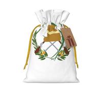 M Linen - Bolsas de regalo de Navidad, estampado de bandera de Guatemala, bolsas de regalo con cordón, para Navidad, Acción de Gracias, decoración de regalos