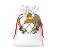 M Linen - Bolsas de regalo de Navidad, estampado de bandera de Guatemala, bolsas de regalo con cordón, para Navidad, Acción de Gracias, decoración de regalos