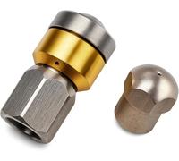 M&M Smartek 2x boquillas 1/4 giratoria + rígida para Kärcher/Alto | Boquilla giratoria en acero inox/latón para tuberías; comprobar rosca, tamaño, presión, caudal y equipo antes de comprar.