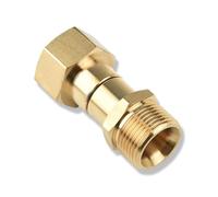 M&M Smartek Adaptador para lavadora de alta presión M22 x 1,5 AG a M22 x 1,5 IG giratorio - Latón giratorio 360° - Conector antitorsión - Adaptador de conexión para Kärcher Nilfisk Kränzle etc.