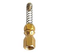 M&M Smartek Boquilla de limpieza de tuberías para Kärcher Kränzle Nilfisk etc. Limpiadora de alta presión 1/8" 1/4" - Resorte Espiral Rotativo Fijo (Boquilla espiral con resorte, 1/4")