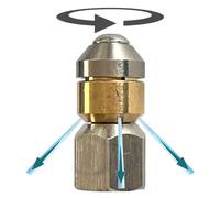M&M Smartek Boquilla para limpieza de tuberías Karcher Kränzle Nilfisk etc. (1/8" 1/4", muelle giratorio rígido, boquilla giratoria, 1/8")
