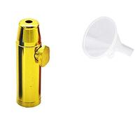 M&M Smartek Juego de dosificadores y embudos, dosificador, dosificador, dosificador, dispensador de bocadillos, metal, incluye embudo (oro 1.0)