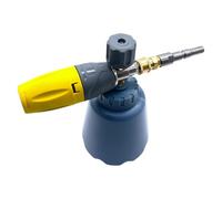 M&M Smartek Pistola de espuma ajustable para inyector, dispensador de jabón, lavado de coche, compatible con Kärcher Nilfisk Lavor B&D Bosch Kränzle 1 L (para LAVOR Parkside 14 mm)