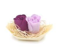 M MAMA MANUELA Barca con flores para regalo invitados (Lavanda) - Rosas de jabón para baño aromático. Detalle original para eventos, bodas, cumpleaños...