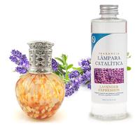 M MAMA MANUELA Pack Ahorro Lámpara Catalítica Drops Orange + Fragancia Aroma Lavender 200ml. Elimina Malos olores e impurezas, perfuma y Limpia.