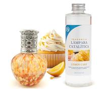 M MAMA MANUELA Pack Ahorro Lámpara Catalítica Drops Orange + Fragancia Aroma Lemon Cake 200ml. Elimina Malos olores e impurezas, perfuma y Limpia.