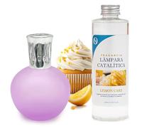 M MAMA MANUELA Pack Ahorro Lámpara Catalítica Fucsia Mate + Fragancia Lemon Cake 200ml. Elimina Malos olores e impurezas, perfuma y Limpia