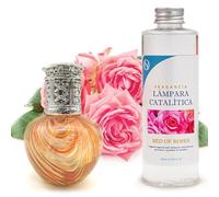 M MAMA MANUELA Pack Ahorro Lámpara Catalítica Orange Waves + Fragancia Aroma Bed of Roses 500ml. Elimina Malos olores e impurezas, perfuma y Limpia.