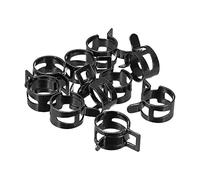 M METERXITY 10 Paquete Resorte Manguera Abrazadera - Industrial Acero Banda Abrazadera, Combustible Línea (22mm, Negro)