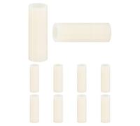 M METERXITY 100 Piezas Arandelas De Nylon 4.2mm DI 7mm DE 20mm Longitud Separadores Redondos De Plástico Sin Rosca/Bulones M4 Tomas [Blanco]