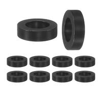 M METERXITY 100 Piezas Arandelas De Nylon, 4.2mm DI 7mm DE 2mm Longitud Separadores Redondos De Plástico Arandelas Distanciadores No Roscados M4/Pernos/Tomas [Negro]