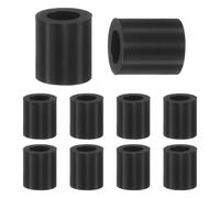 M METERXITY 100 Piezas Arandelas De Nylon 4.2mm DI 7mm DE 8mm Longitud Separadores Redondos De Plástico Sin Roscar/Bulones M4 Tomas [Negro]