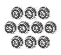 M METERXITY 10Pcs F623-2RS Cojinete De Bolas Con Brida 3mm x 10mm x 4mm Doble Sello De Goma Acero Cromado (GCr15) Cojinete De Bolas De Ranura Profunda Para Carretilla/Impresora/Fax