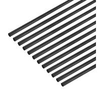 M METERXITY 12 Piezas Varillas De Fibra De Carbono 200mm Longitud 1mm Diámetro Poste Macizo Mate Para Aviones RC/Manualidades DIY/Brazos De Quadcopter/Tubos A Escala [7.87 x 0.04IN]