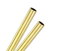 M METERXITY 2-Pack 200mm Tubo Redondo de Latón, 11mm DE 1mm Grosor de Pared Tubo sin Costuras H62 para ConstrucciÓn/Maquinaria/Manualidades DIY, Tubo Recto de Metal [0.43x0.04x7.87IN]
