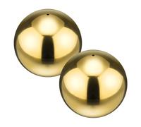 M METERXITY 2-Pack Sfere Riflettenti Da Giardino 4.7 Pollici In Acciaio Inossidabile 201 Sfera Cava Riflettente per Decorazione Esterna Giardino/Stagno/Casa/Cortile [Oro]