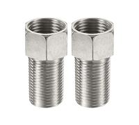M METERXITY 2 Paquete Inoxidable Acero Macho a Hembra Hexagonal Tubería Montaje Extensión, Aplicar a Exterior/Grifo/Industrial (1/2BSPT Rosca, 47mm Longitud)
