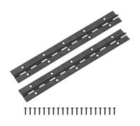 M METERXITY 2 Unidades De Bisagras De Piano, 10 Pulgadas / 250mm Bisagra Continua De Piano Acero Inoxidable 304 Con Agujeros Y Tornillos [1.2x 0.04"/ 30x 1mm Ancho De Apertura Grueso, Negro]