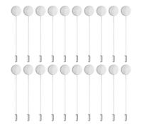 M METERXITY 20-Pack Alfiler de Solapa de Bandeja Plana Redonda, Alfileres de Ojal de Aleación DIY para Traje/Sombrero/Corbata/Bufanda, Alfiler de Seguridad [75mm, Tonel Plateado]