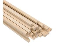 M METERXITY 20-Pack Varillas De Madera Cuadrada, 15/64 X 12 Pulgadas Varillas Madera Cuadrada Sin Acabar, Palos Dura Cuadrados Manualidades/Fabricación De Modelos [Color De Madera]