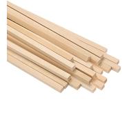 M METERXITY 20 Piezas Varillas Cuadradas De Madera, 13/64 X 12 Pulgadas Varillas Cuadradas De Madera Sin Acabar, Varillas Cuadradas Manualidades/Fabricación De Modelos [Color Madera]