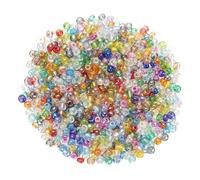 M METERXITY 2000-Pack Cuentas De Vidrio, 3x3mm/0.12x0.12 Pulgadas Mini Cuentas Tubo Para Hacer Pendientes/Collares/Pulseras/Bisutería [Coloridas]