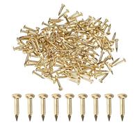 M METERXITY 200Pcs Clavos Pequeños Y Precisos De Latón, 1.2mm X 8mm, Cabezas Redondas Para Madera/Manualidades/Decoración Del Hogar/Colgar Cuadros