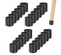 M METERXITY 24 Piezas de Tapas para Patas de Silla de 3/8 Pulgada (10 Mm) Protector de Suelo para Sillas Plegables/Sillas de Metal/Muebles/Suelos de Madera Cubiertas Redondas [Negro]
