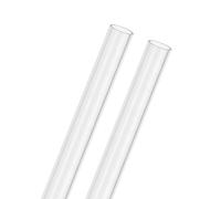 M METERXITY 2Pcs Tubo De Acrílico Rígido Transparente 10mm[0.39"] DI X 12mm[0.47"] DE Tubo Redondo De Plástico Para Sistema De Refrigeración De Agua/Lámparas/Fuentes/Acuarios [305mm/12IN]