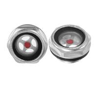 M METERXITY 2pcs Visor de Nivel de Aceite M20 X 1.5mm Accesorios de Medidor | de Nivel de Aceite Hexagonal, Ventana de Visor, Vidrio, para Compresor, Sin Fugas, con O-Ring, para Compresor