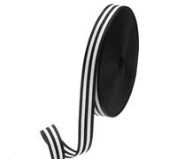 M METERXITY 3 Negro/2 Blanco Cinta Tafetán Poliéster Con Rayas