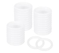 M METERXITY 30-Pack de Anillos Atrapasueños, Anillos Redondos de Plástico Macramé Floral de 1.1 Pulgadas Anillos de Plástico O para Bricolaje de Guirnalda de Boda Blanco de 0.14 Pulgadas