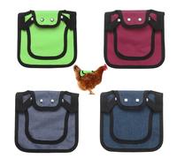 M METERXITY 4-Pack Arnés Para Gallinas, 9.8 Pulgadas Delantal De Lona Protector Trasero Con Correa Ajustable Para Proteger Las Plumas De Aves, Protector Avícola [Mezcla 4 Estilos B]