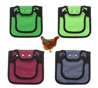 M METERXITY 4 Pack Arnés para Gallinas, Protector Trasero de Lona 9.8 Pulg con Correa Ajustable para Proteger las Plumas Traseras de las Aves, Avícola [Mezcla de 4 Estilos C]