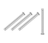 M METERXITY 4-Pack de Pasadores de Horquilla de Orificio Único, M8 x 100mm Pasadores de Horquilla de Cabeza Plana de Acero Inoxidable 304/Camiones/Cortacésped, Pasador de Bisagra de Enlace