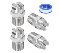 M METERXITY 4-Pack Flat Fan Spray Tip, 80 Degree 1/4BSPT Macho Acero Inoxidable Boquillas de Lavadora a Presión Limpieza de Boquillas de Repuesto(Orificio de 1.1mm)