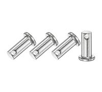 M METERXITY 4-Pack Pasadores de Horquilla de Orificio Único, M8 x 20mm Pasadores de Horquilla de Cabeza Plana de Acero Inoxidable 304, Pasador de Bisagra de Enlace Reutilizable