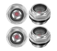 M METERXITY 4 uds de Ventana Visor de Aceite para Compresor, M16 X 1.5mm Vidrio Hexagonal Sin Fugas para Medidor de Nivel de Aceite con O-Ring para Compresor Ventana Visor de Aceite