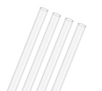M METERXITY 4Pcs Tubo De Acrílico Rígido Transparente 6mm[0.24"] DI x 8mm[0.31"] DE Tubo Redondo De Plástico Para Sistema De Refrigeración Por Agua/Lámparas/Fuentes/Acuarios [305mm/12IN]