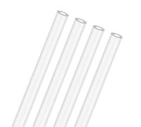 M METERXITY 4Pcs Tubo Rígido De Acrílico Transparente 4mm[0.16"] DI x 8mm[0.31"] DE Tubo Redondo De Plástico Para Sistema De Refrigeración De Agua/Lámparas/Soporte De Exposición [305mm/12IN]