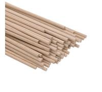 M METERXITY 50 Barras De Madera Para Manualidades, Barras De Madera De 1/8 X 6 Pulgadas, Palos De Madera Dura Sin Acabar, Barras Precortadas Para Manualidades/DIY/Decoración [Color Madera]