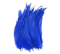 M METERXITY 50 Plumas Naturales De Cola De Gallo, 10-12 Pulgadas / 25-30cm De Largo Para Manualidades/Bodas/Atrapasueños/Decoraciones DIY [Azul Zafiro]