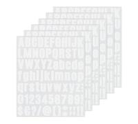 M METERXITY 6 Hojas Pegatinas de Letras, Pegatinas de Vinilo 1" para Buzón, Letras Autoadhesivas para Buzón/Cartel/Dirección/Tarjeta de Manualidades, Pegatinas de Vinilo [486 Piezas, Blanco]