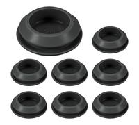 M METERXITY 8 Piezas De Tapones De Silicona para Agujeros De 20-22 mm, Tapones De Goma Redondos para Divisores De Cocina, Tapones De Sellado Impermeables [Negro]