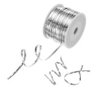 M METERXITY Ataduras de Alambre de Metal, 100 Yardas Ataduras Metálicas para Pan/Bolsas de Regalo/Decoración de Fiestas/Jardín/Envoltura de Regalos/Bolsas de Panadería [Plata]
