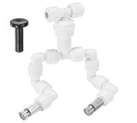 M METERXITY Boquillas dobles para reptiles, 0.6 mm, cobre de poros de 1/4 pulgadas, boquilla de pulverización para reptiles con tapón de filtro para terrario/paludario, boquilla ajustable de 360