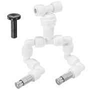 M METERXITY Boquillas dobles para reptiles, boquilla de pulverización de cobre de poros de 0.5 mm con tapón de filtro para terrario/paludario, boquilla ajustable de 360 grados [blanco]