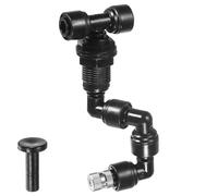 M METERXITY Boquillas para reptiles Mister de 0.7 mm, de cobre de poros de 1/4 pulgadas con tapón para terrario/paludario/vivero, boquilla desmontable ajustable de 360 grados [negro]